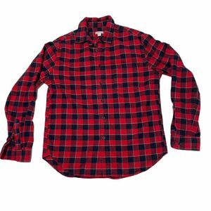 MERONA Plaid Button Front Shirt sz L